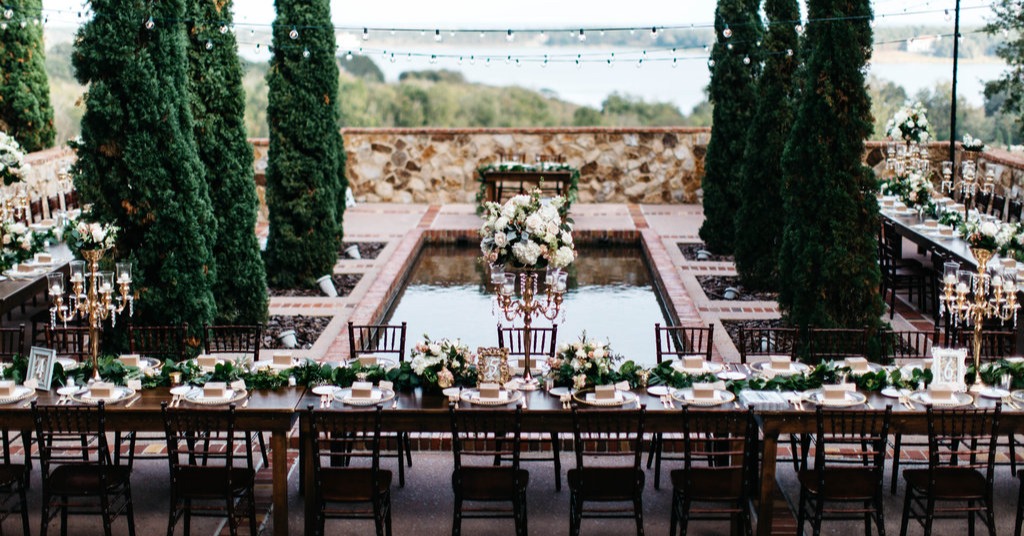 Bella Collina Reflection Pool Wedding Venue